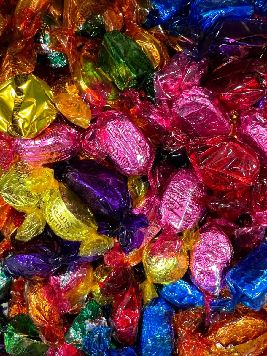 Foil wrapped chocolates
